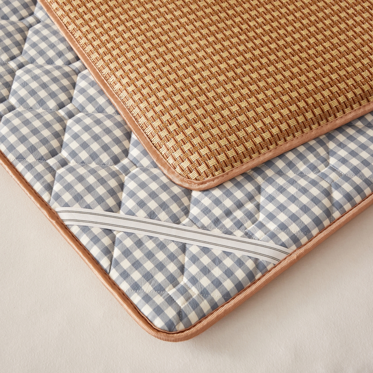 91家纺网 家纺一手货源 找家纺 缦吉 2026新款藤席冰藤凉席多功能床垫榻榻米床护垫床褥双人加厚垫 玉米格