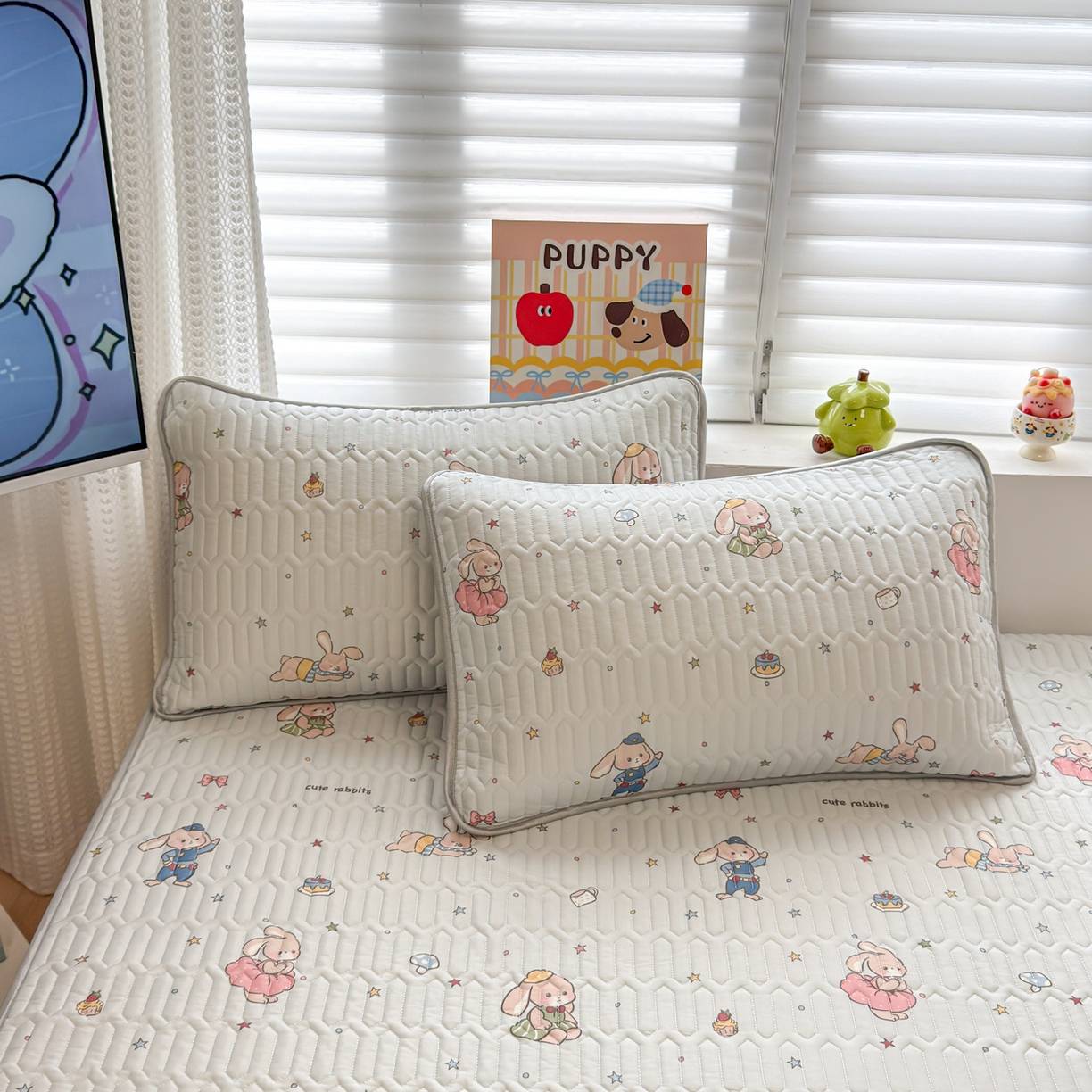 91家纺网 家纺一手货源 找家纺 慕尚家纺 2026新款乳胶凉席夏被空调被夏凉被套装组合 疯狂动物