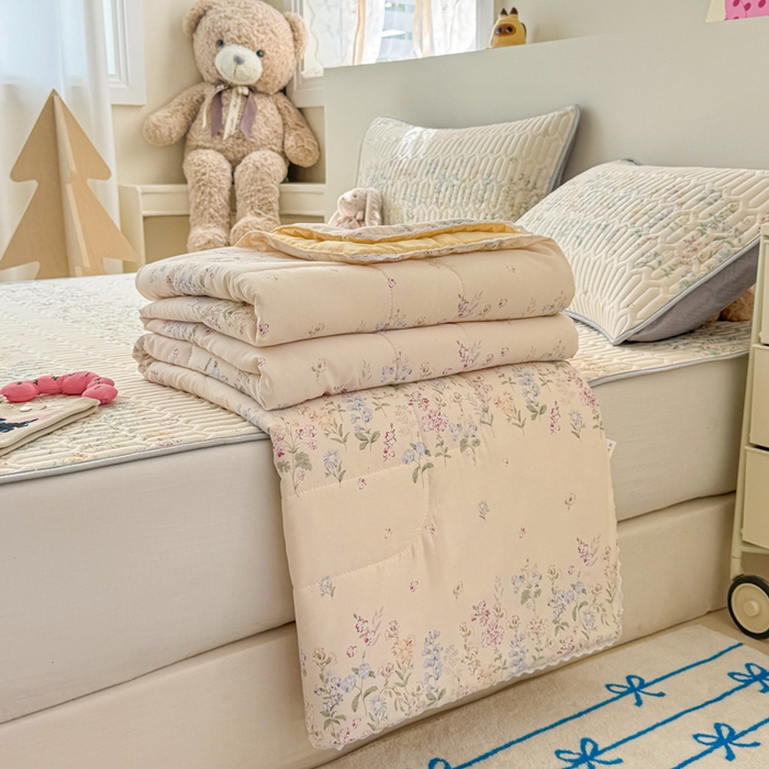 91家纺网 家纺一手货源 找家纺 慕尚家纺 2026新款乳胶凉席夏被空调被夏凉被套装组合 冰心