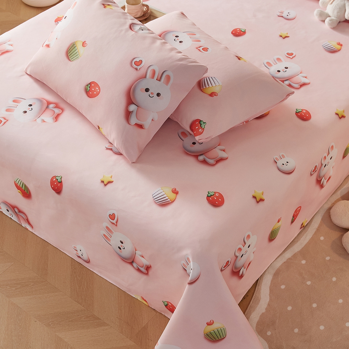 91家纺网 家纺一手货源 找家纺 （总）家品罗兰 2026新款数码印花5D加厚老粗布床单单件双人家用特厚被单三件套学生宿舍床单凉席