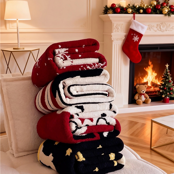 91家纺网 家纺一手货源 找家纺 （总）琪格格纺织 2026新款原创加厚半边绒毛毯系列