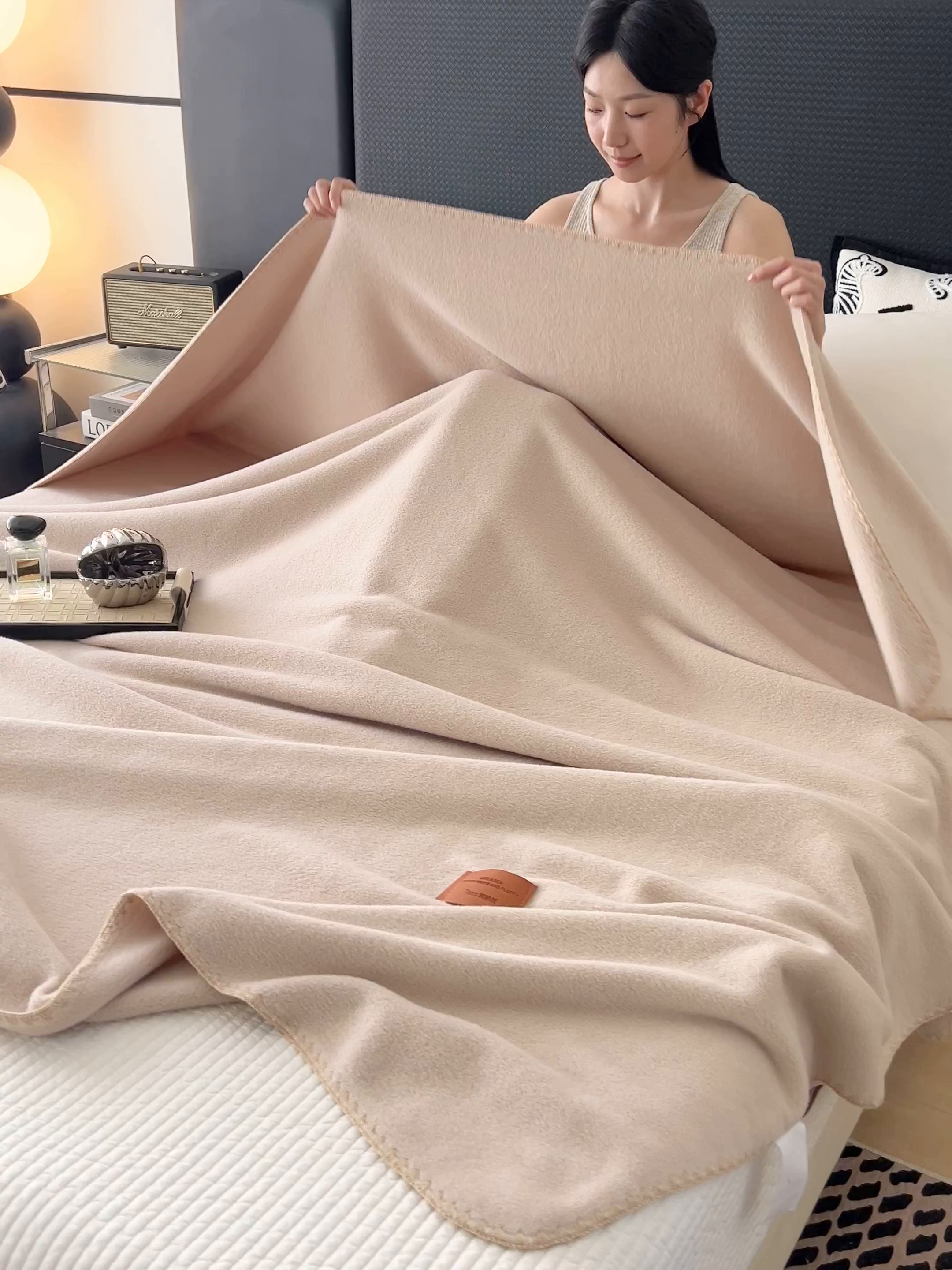 91家纺网 家纺一手货源 找家纺 （总）琪格格纺织 2026新款高端航空水貂绒毛毯双面绒盖毯办公室家用午睡沙发毯空调毯子