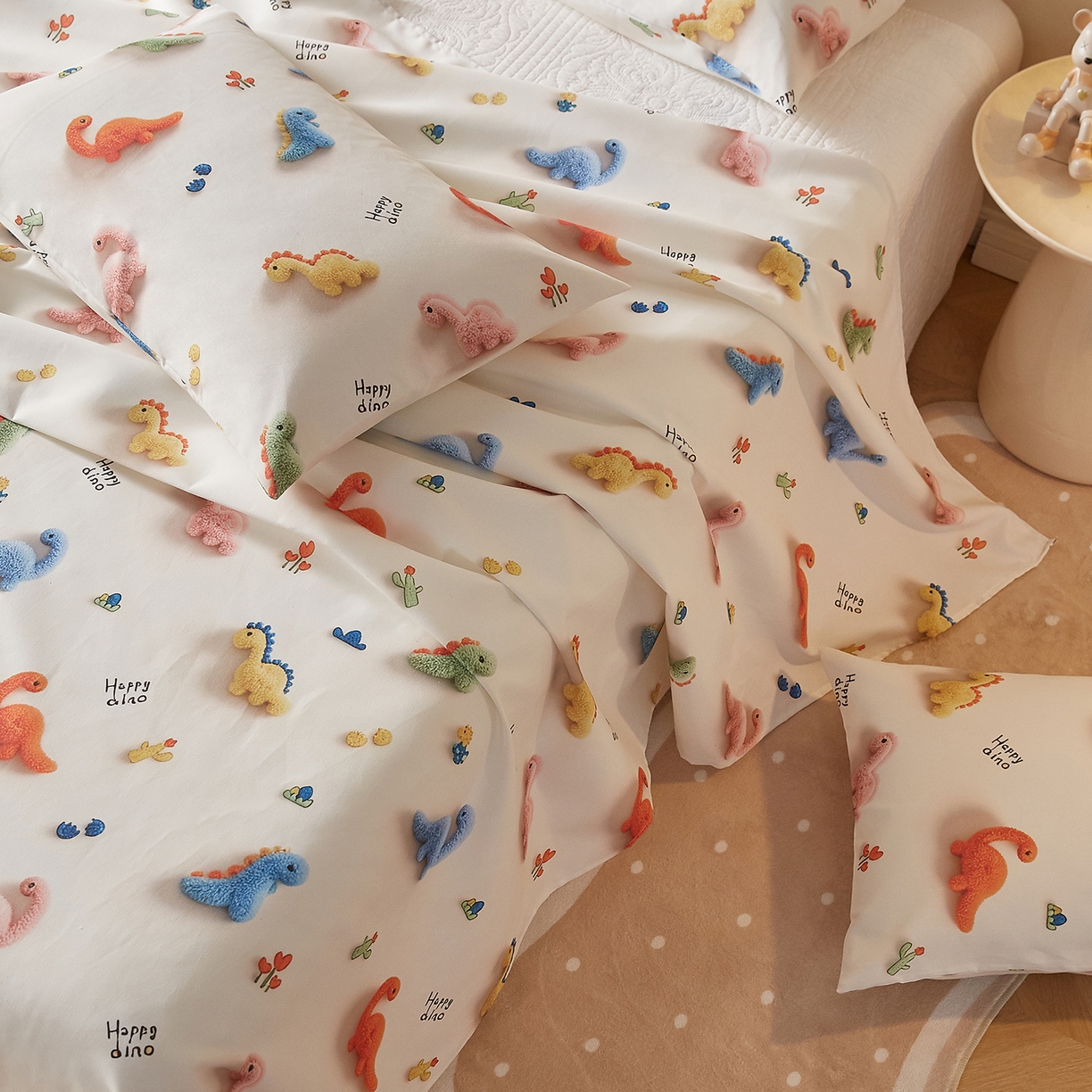 91家纺网 家纺一手货源 找家纺 家品罗兰 2026新款数码印花5D加厚老粗布床单单件双人家用特厚被单三件套学生宿舍床单凉席 彩萌龙园