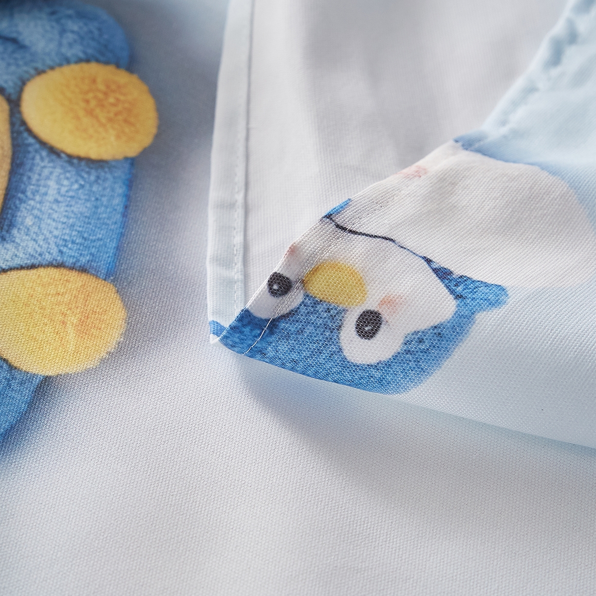 91家纺网 家纺一手货源 找家纺 家品罗兰 2026新款数码印花5D加厚老粗布床单单件双人家用特厚被单三件套学生宿舍床单凉席 星眠企鹅