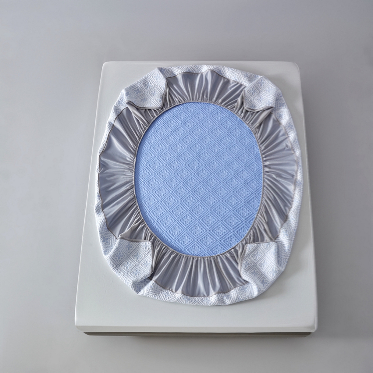 91家纺网 家纺一手货源 找家纺 （总）满座家居 2026新款乙纶高冰凉感高分子PE凉席床笠款冰丝席三件套