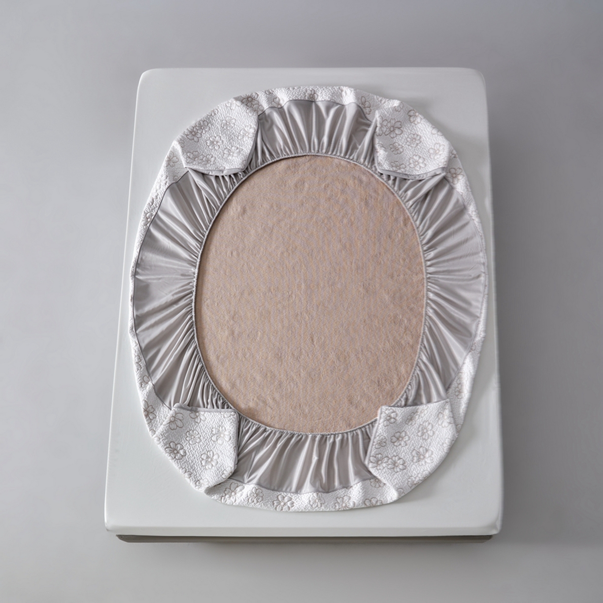 91家纺网 家纺一手货源 找家纺 满座家居 2026新款乙纶高冰凉感高分子PE凉席床笠款冰丝席三件套 朝禾