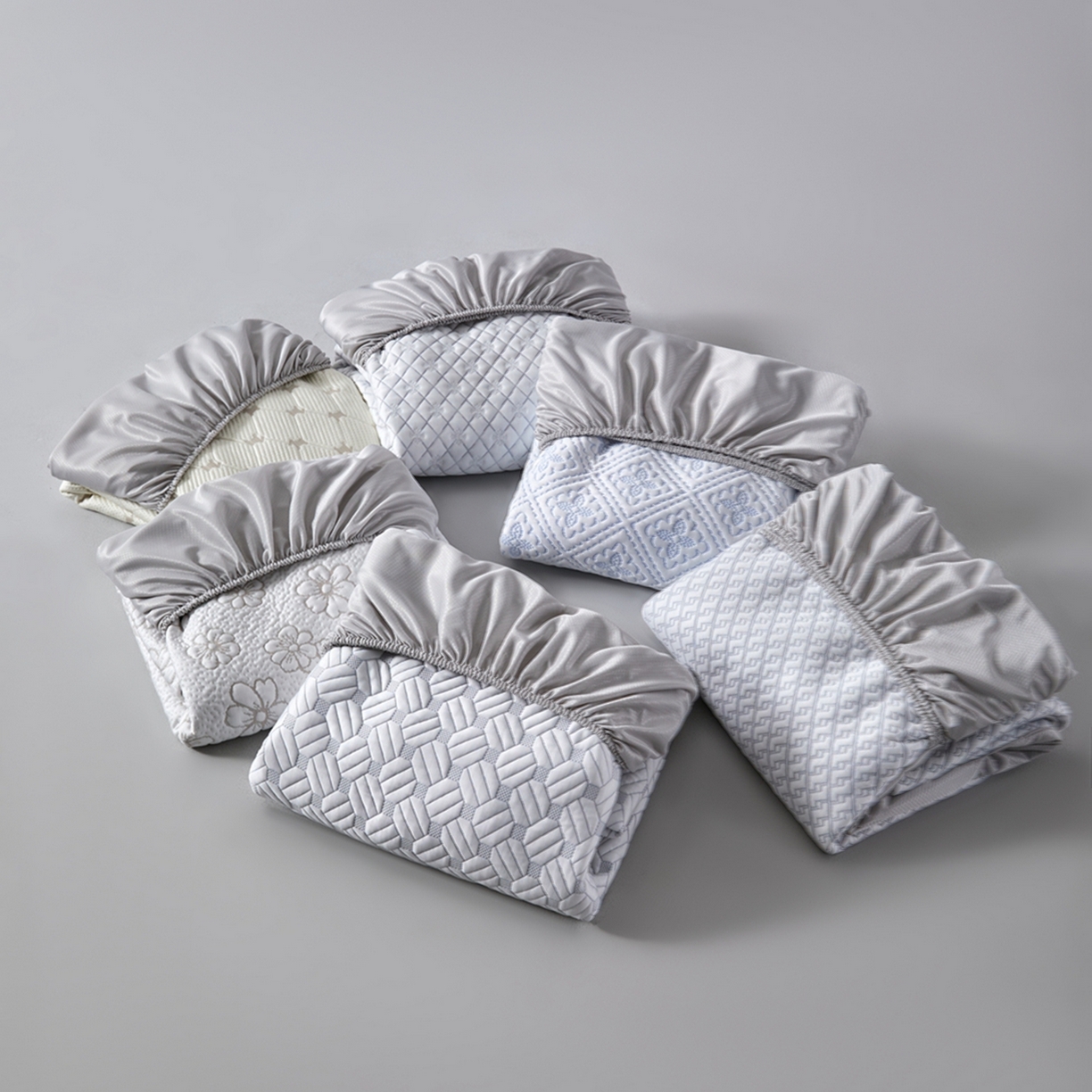 91家纺网 家纺一手货源 找家纺 （总）满座家居 2026新款乙纶高冰凉感高分子PE凉席床笠款冰丝席三件套