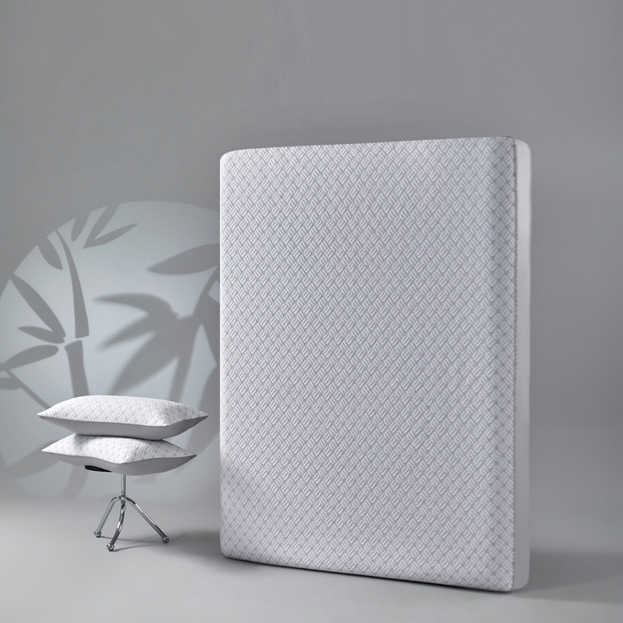 91家纺网 家纺一手货源 找家纺 满座家居 2026新款乙纶高冰凉感高分子PE凉席床笠款冰丝席三件套 清澜