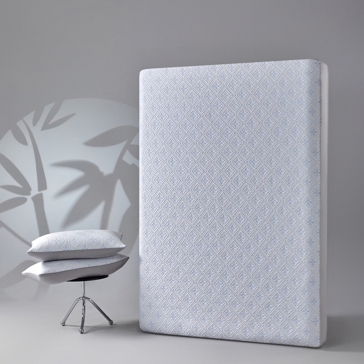 91家纺网 家纺一手货源 找家纺 满座家居 2026新款乙纶高冰凉感高分子PE凉席床笠款冰丝席三件套 芸禧