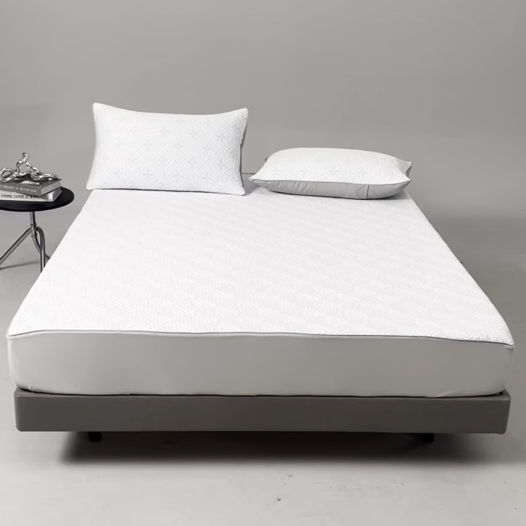 91家纺网 家纺一手货源 找家纺 （总）满座家居 2026新款乙纶高冰凉感高分子PE凉席床笠款冰丝席三件套