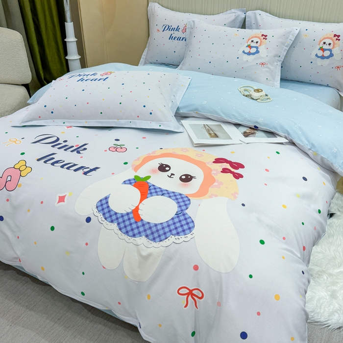 91家纺网 家纺一手货源 找家纺 （总）红日子纺织品 2026新款13070全棉纯棉数码印花大版印花四件套