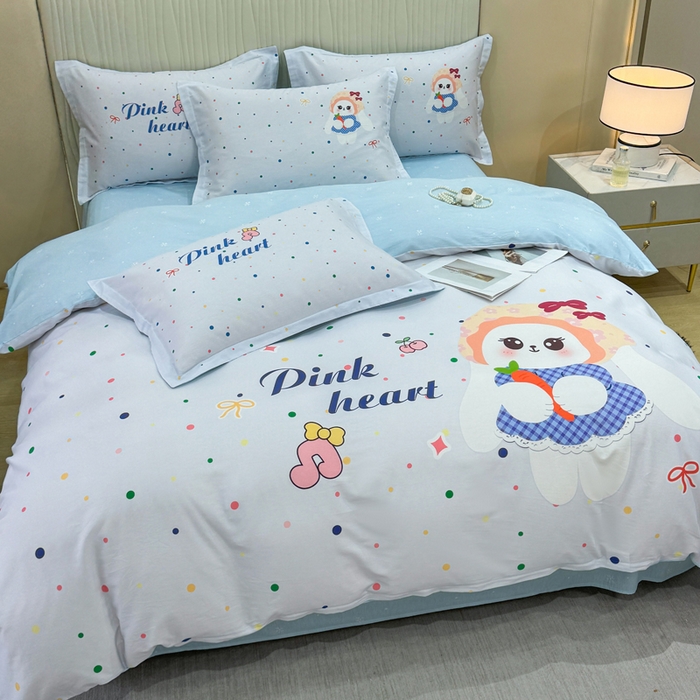 91家纺网 家纺一手货源 找家纺 （总）红日子纺织品 2026新款13070全棉纯棉数码印花大版印花四件套