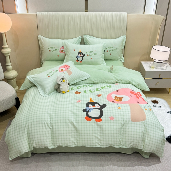 91家纺网 家纺一手货源 找家纺 （总）红日子纺织品 2026新款13070全棉纯棉数码印花大版印花四件套