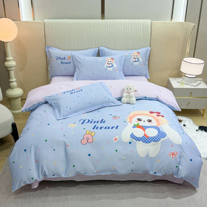 91家纺网 家纺一手货源 找家纺 （总）红日子纺织品 2026新款13070全棉纯棉数码印花大版印花四件套