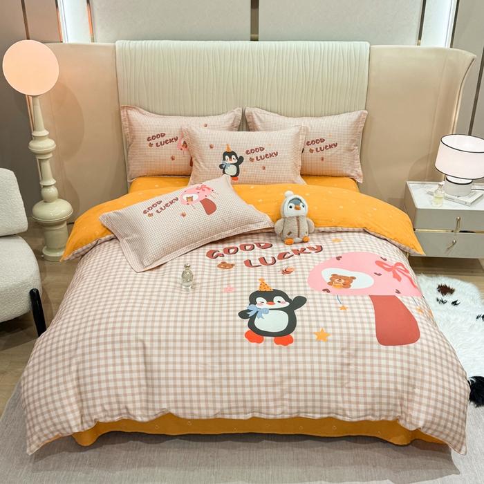 91家纺网 家纺一手货源 找家纺 （总）红日子纺织品 2026新款13070全棉纯棉数码印花大版印花四件套