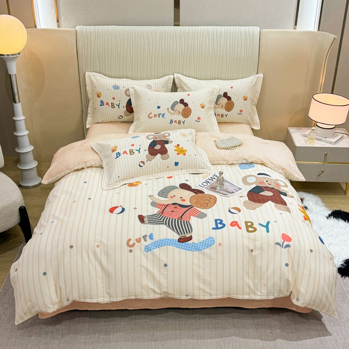 91家纺网 家纺一手货源 找家纺 （总）红日子纺织品 2026新款13070全棉纯棉数码印花大版印花四件套