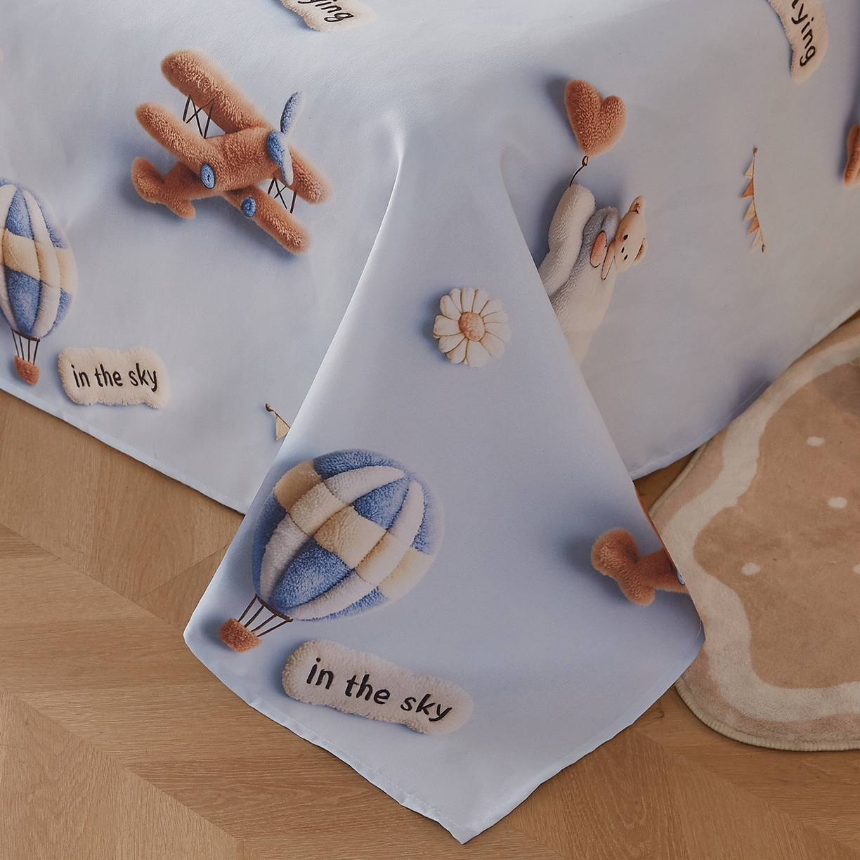 91家纺网 家纺一手货源 找家纺 家品罗兰 2026新款数码印花5D加厚老粗布床单单件双人家用特厚被单三件套学生宿舍床单凉席 飞行中队