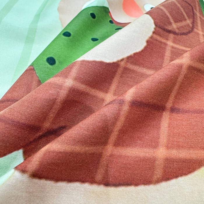 91家纺网 家纺一手货源 找家纺 红日子纺织品 2026新款13070全棉纯棉数码印花大版印花四件套 小象乐园-绿