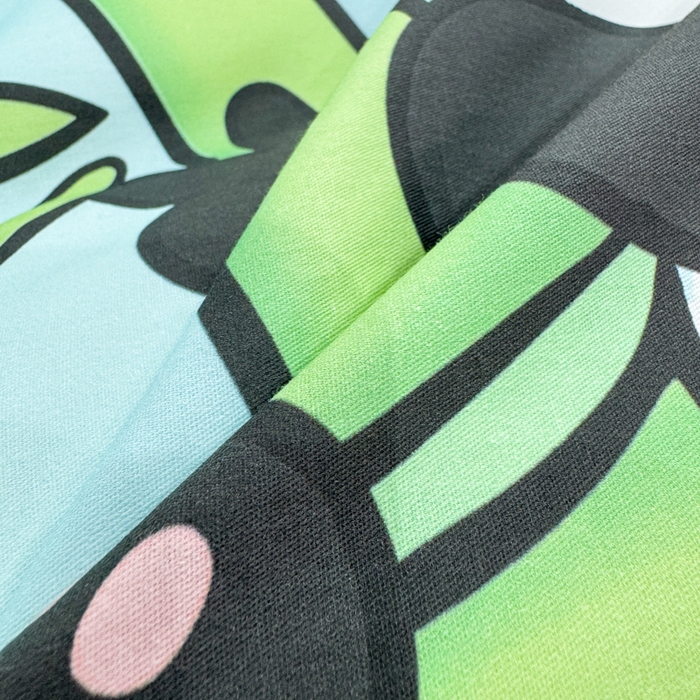 91家纺网 家纺一手货源 找家纺 红日子纺织品 2026新款13070全棉纯棉数码印花大版印花四件套 熊猫抱竹-蓝