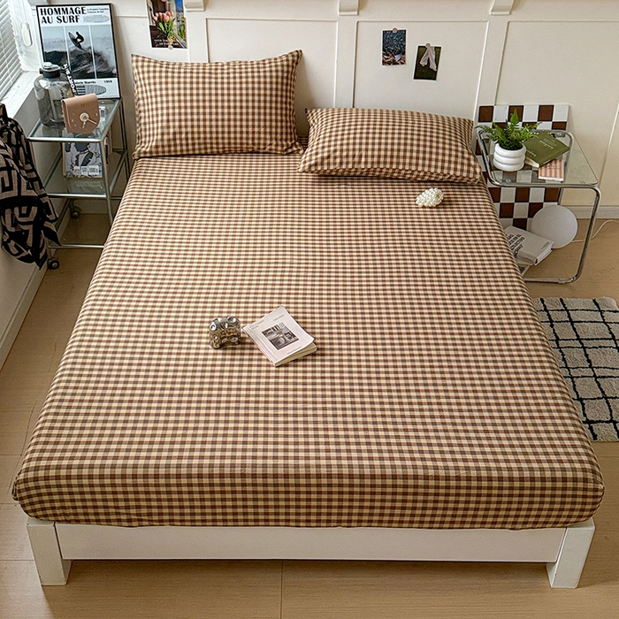 91家纺网 家纺一手货源 找家纺 大柏树 2026新款全棉纯棉水洗棉单床笠单品床笠床笠单件 巴恩咖