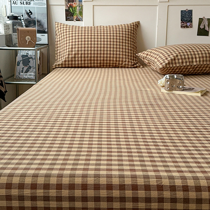 91家纺网 家纺一手货源 找家纺 大柏树 2026新款全棉纯棉水洗棉单床笠单品床笠床笠单件 巴恩咖