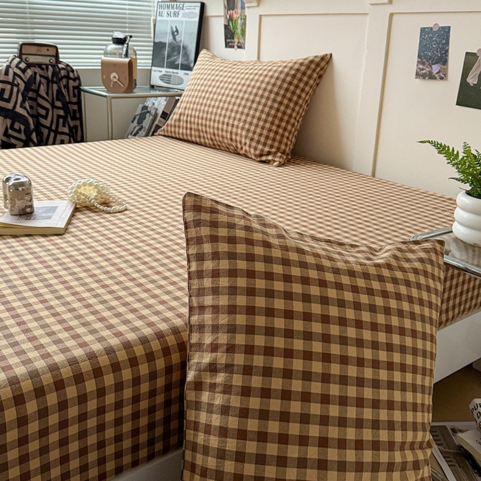 91家纺网 家纺一手货源 找家纺 大柏树 2026新款全棉纯棉水洗棉单床笠单品床笠床笠单件 巴恩咖