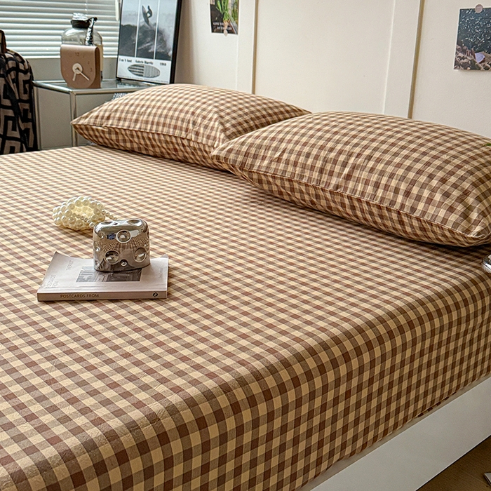 91家纺网 家纺一手货源 找家纺 大柏树 2026新款全棉纯棉水洗棉单床笠单品床笠床笠单件 巴恩咖