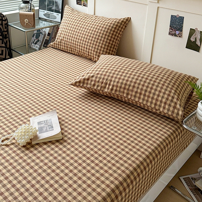 91家纺网 家纺一手货源 找家纺 大柏树 2026新款全棉纯棉水洗棉单床笠单品床笠床笠单件 巴恩咖