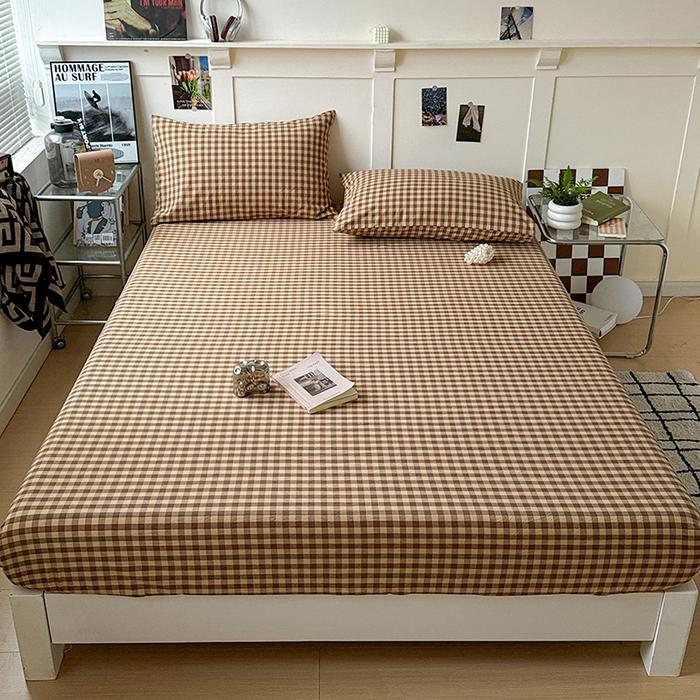 91家纺网 家纺一手货源 找家纺 大柏树 2026新款全棉纯棉水洗棉单床笠单品床笠床笠单件 巴恩咖