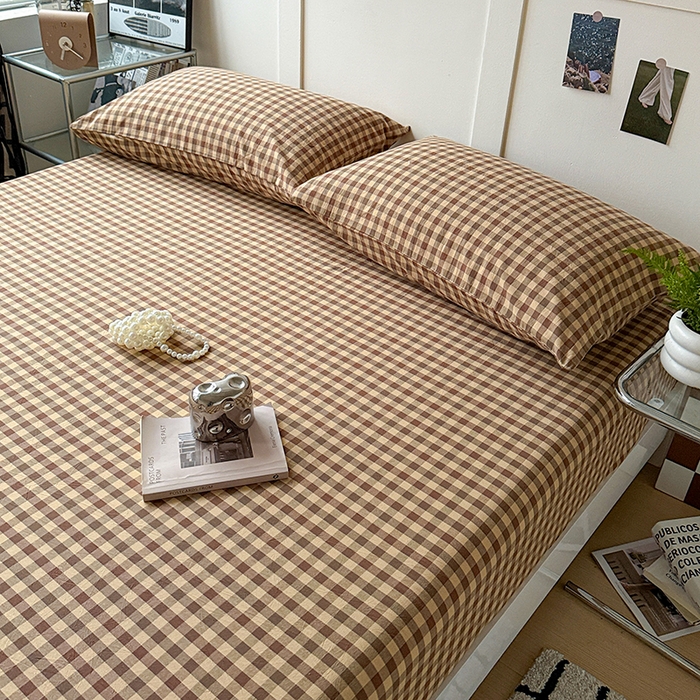 91家纺网 家纺一手货源 找家纺 大柏树 2026新款全棉纯棉水洗棉单床笠单品床笠床笠单件 巴恩咖