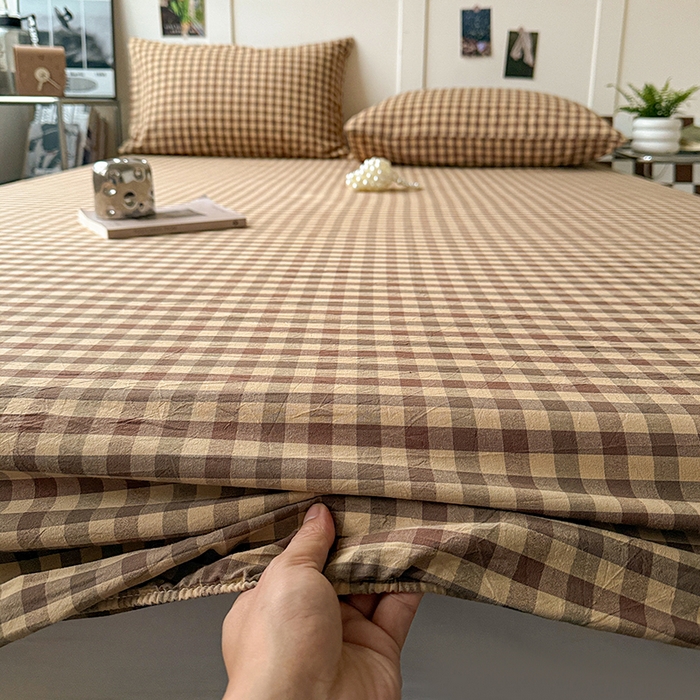 91家纺网 家纺一手货源 找家纺 大柏树 2026新款全棉纯棉水洗棉单床笠单品床笠床笠单件 巴恩咖