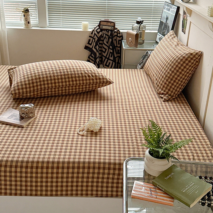 91家纺网 家纺一手货源 找家纺 大柏树 2026新款全棉纯棉水洗棉单床笠单品床笠床笠单件 巴恩咖