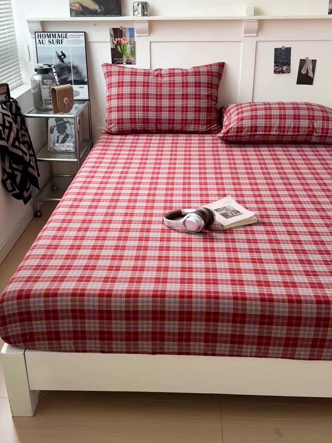 91家纺网 家纺一手货源 找家纺 大柏树 2026新款全棉纯棉水洗棉单床笠单品床笠床笠单件 布雷红