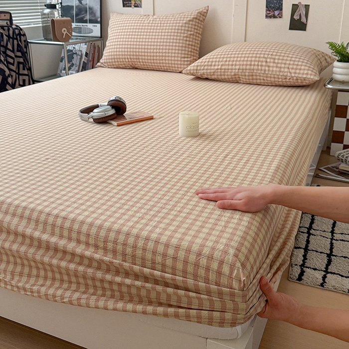 大柏树 2026新款全棉纯棉水洗棉单床笠单品床笠床笠单件 朵拉粉