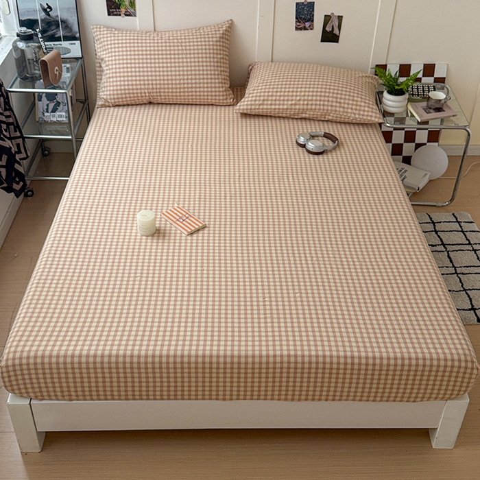 91家纺网 家纺一手货源 找家纺 大柏树 2026新款全棉纯棉水洗棉单床笠单品床笠床笠单件 朵拉粉