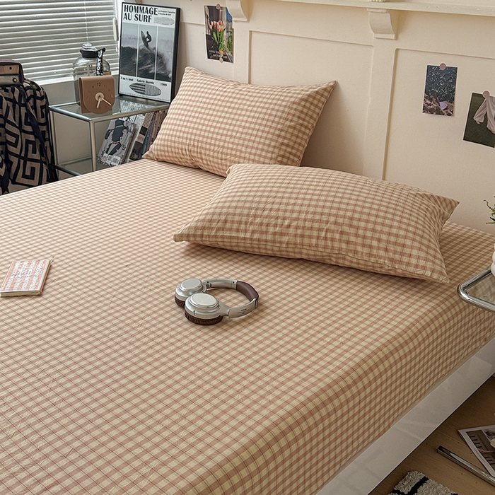 91家纺网 家纺一手货源 找家纺 大柏树 2026新款全棉纯棉水洗棉单床笠单品床笠床笠单件 朵拉粉