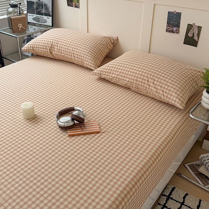 91家纺网 家纺一手货源 找家纺 大柏树 2026新款全棉纯棉水洗棉单床笠单品床笠床笠单件 朵拉粉