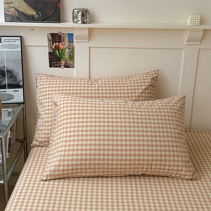 91家纺网 家纺一手货源 找家纺 大柏树 2026新款全棉纯棉水洗棉单床笠单品床笠床笠单件 朵拉粉