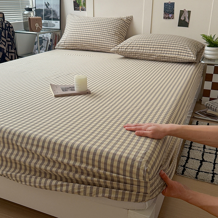 大柏树 2026新款全棉纯棉水洗棉单床笠单品床笠床笠单件 朵拉灰