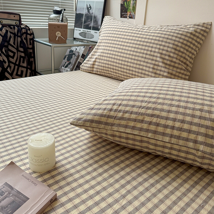 91家纺网 家纺一手货源 找家纺 大柏树 2026新款全棉纯棉水洗棉单床笠单品床笠床笠单件 朵拉灰