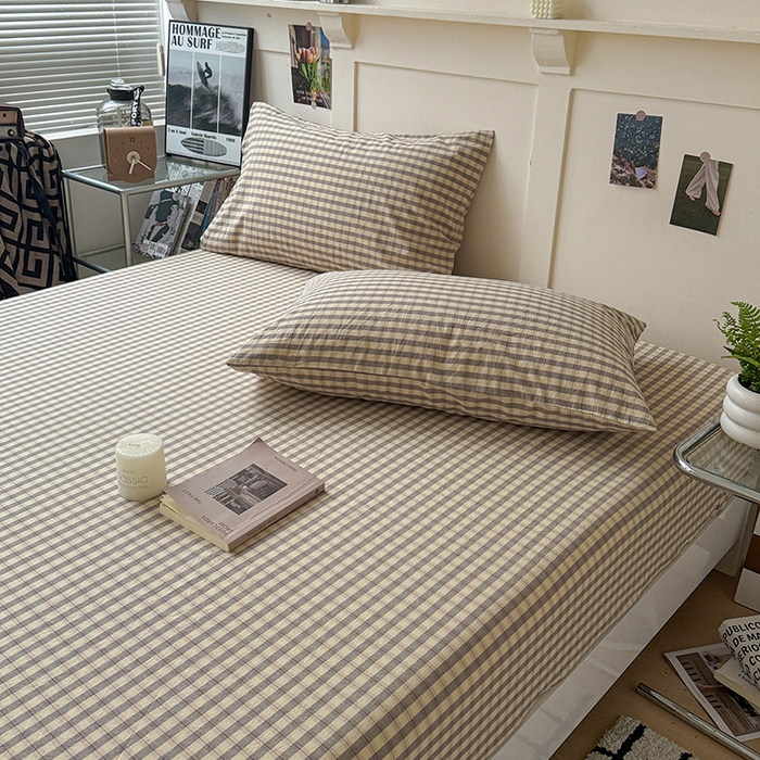 91家纺网 家纺一手货源 找家纺 大柏树 2026新款全棉纯棉水洗棉单床笠单品床笠床笠单件 朵拉灰