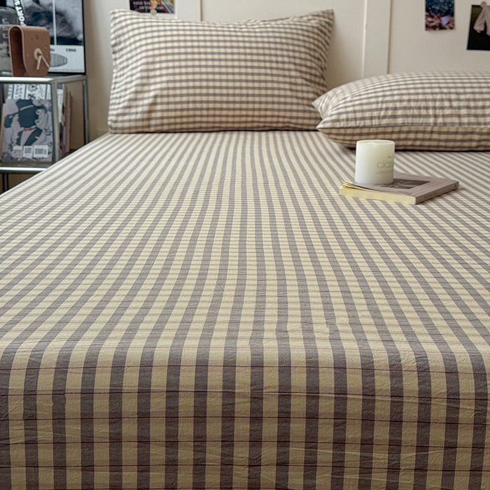 91家纺网 家纺一手货源 找家纺 大柏树 2026新款全棉纯棉水洗棉单床笠单品床笠床笠单件 朵拉灰