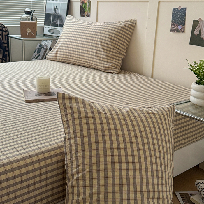 91家纺网 家纺一手货源 找家纺 大柏树 2026新款全棉纯棉水洗棉单床笠单品床笠床笠单件 朵拉灰