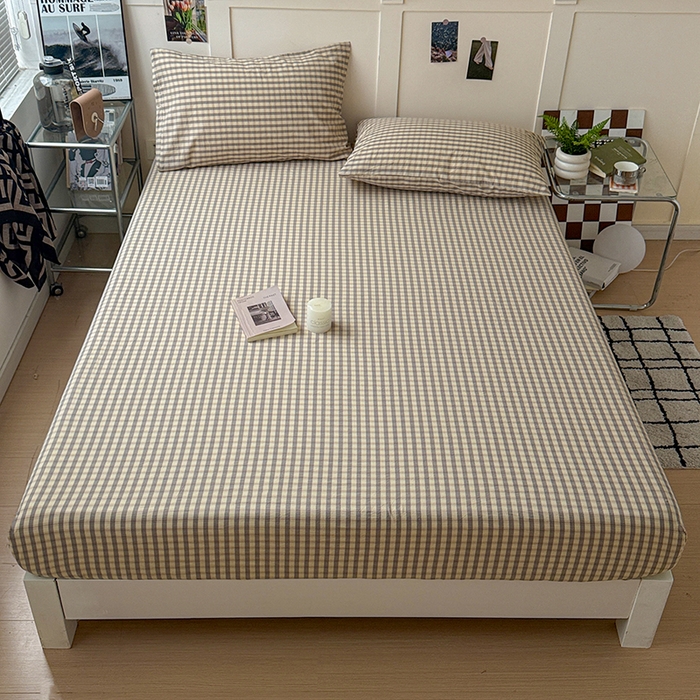 91家纺网 家纺一手货源 找家纺 大柏树 2026新款全棉纯棉水洗棉单床笠单品床笠床笠单件 朵拉灰