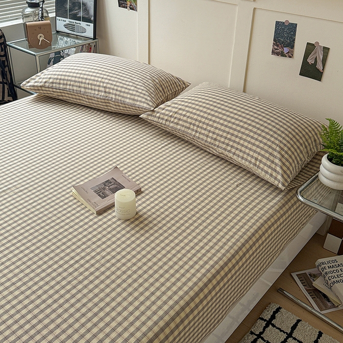 91家纺网 家纺一手货源 找家纺 大柏树 2026新款全棉纯棉水洗棉单床笠单品床笠床笠单件 朵拉灰