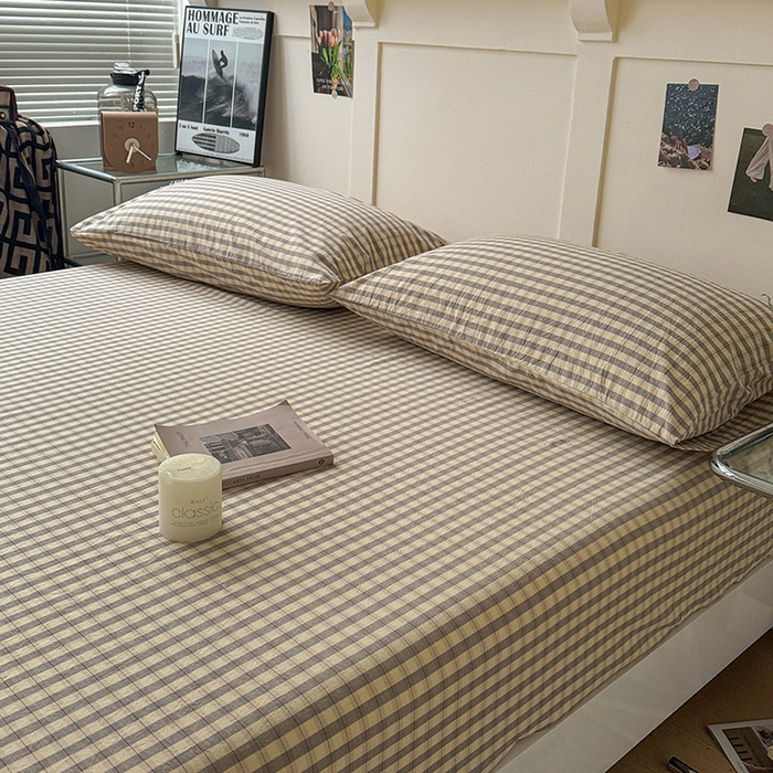 91家纺网 家纺一手货源 找家纺 大柏树 2026新款全棉纯棉水洗棉单床笠单品床笠床笠单件 朵拉灰