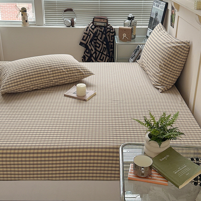 91家纺网 家纺一手货源 找家纺 大柏树 2026新款全棉纯棉水洗棉单床笠单品床笠床笠单件 朵拉灰