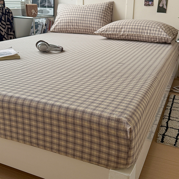 91家纺网 家纺一手货源 找家纺 大柏树 2026新款全棉纯棉水洗棉单床笠单品床笠床笠单件 浣花灰