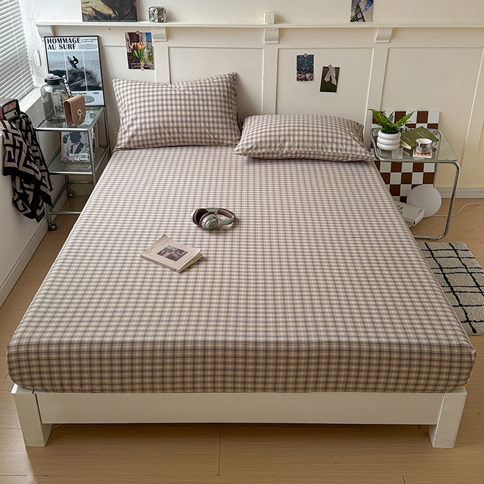 91家纺网 家纺一手货源 找家纺 大柏树 2026新款全棉纯棉水洗棉单床笠单品床笠床笠单件 浣花灰