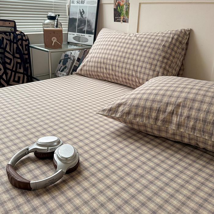 91家纺网 家纺一手货源 找家纺 大柏树 2026新款全棉纯棉水洗棉单床笠单品床笠床笠单件 浣花灰